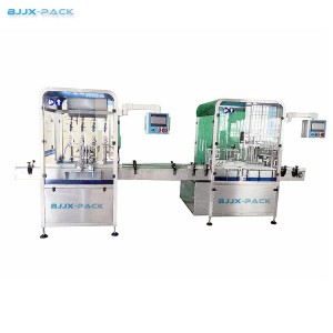 Automatic 4 nozzles filling and double station capping machine